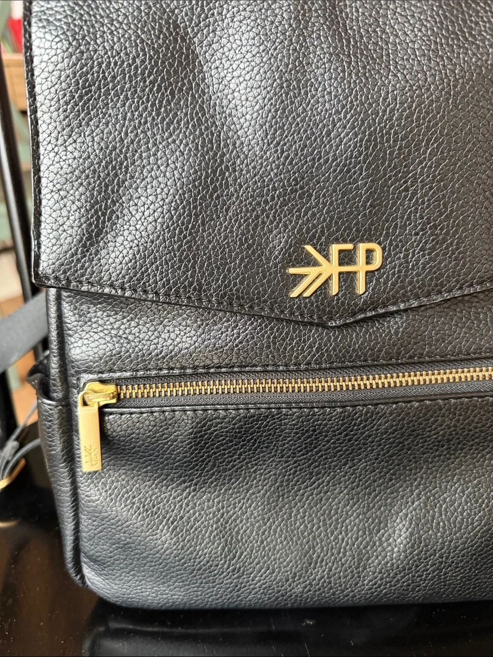 Freshly Picked Mini Classic Diaperbag Leather with Gold Accents Retail $119